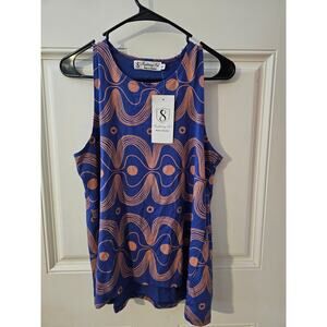 Fighting Eel Oli Tank - Blue Groovy NWT